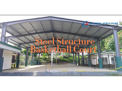 campo da basket con struttura in acciaio