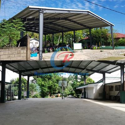 Prefabbricato in acciaio, cortile da basket, costruzione di strutture in acciaio