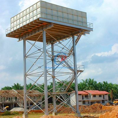Serbatoio d' acqua in acciaio galvanizzato a caldo Torre, Serbatoi d' acqua in acciaio industriali personalizzati