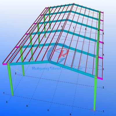 Edificio di palestra in acciaio moderno, edificio in metallo prefabbricato per il campo da basket