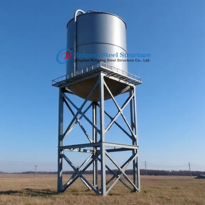 Serbatoio d'acqua elevato Torre 12m 100m3 Serbatoio d'acqua in pannello di acciaio galvanizzato