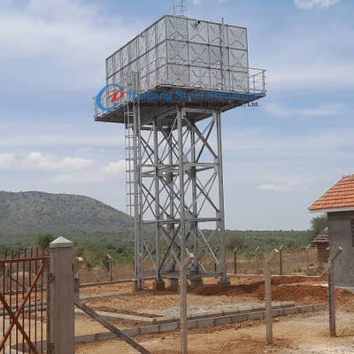 Serbatoio d'acqua elevato GRP con torre d'acciaio