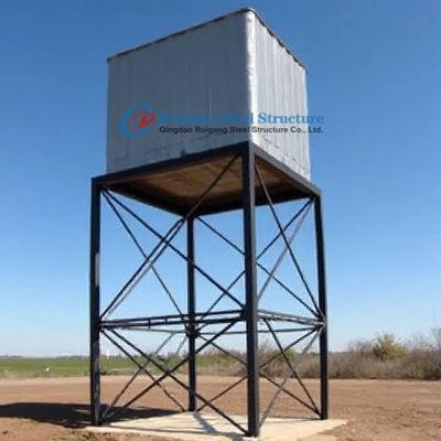 Torre di serbatoio d'acqua di acciaio pressato con porta serbatoio d'acqua alta 8 m