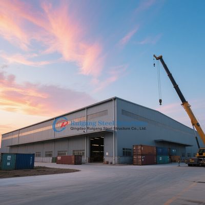 Edificio modulare e prefabbricato in struttura d'acciaio di capannone in struttura leggera d'acciaio, fabbrica stereoscopica durevole