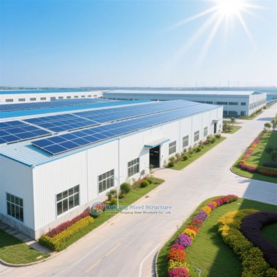 Magazzino con struttura in acciaio personalizzata, design moderno e leggero