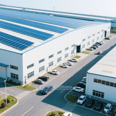 Magazzino di strutture in acciaio su misura con pannelli sandwich isolati