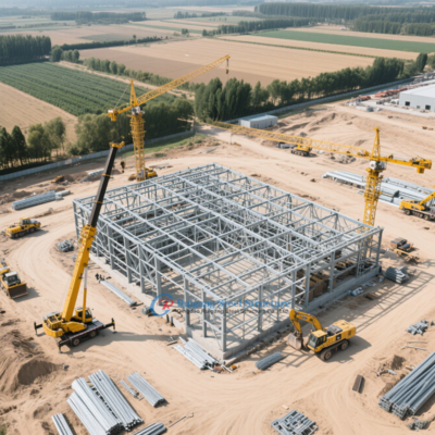 Edificio industriale prefabbricato in acciaio PEB a grande campata per cementificio