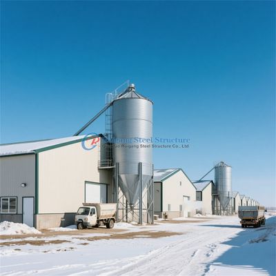 Strutture in acciaio per allevamenti di pollame, Q235 Q345 Strutture in acciaio per bovini